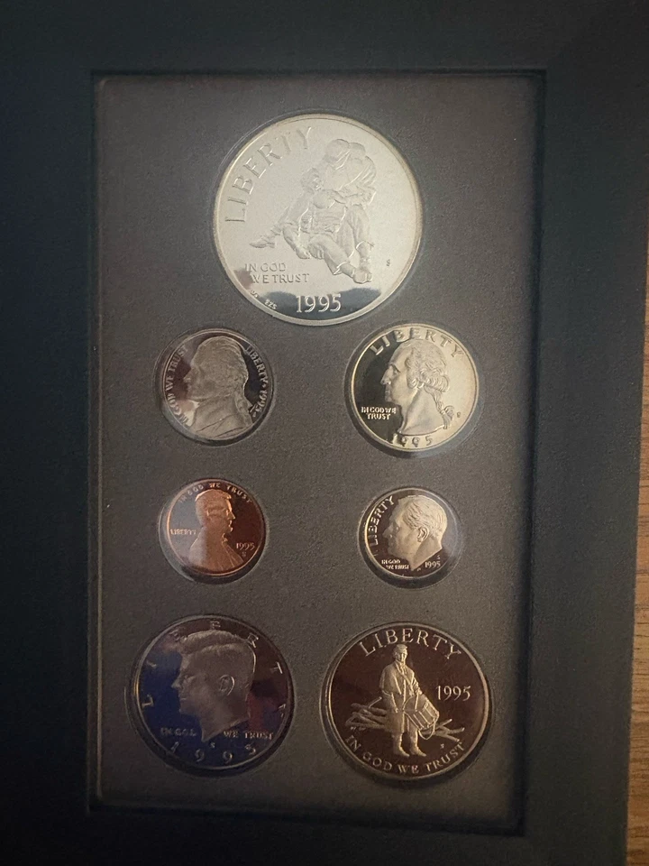 1995 US Mint Prestige Set Civil War Battlefield Commemorative Coins. Box & COA - Image 2 of 3
