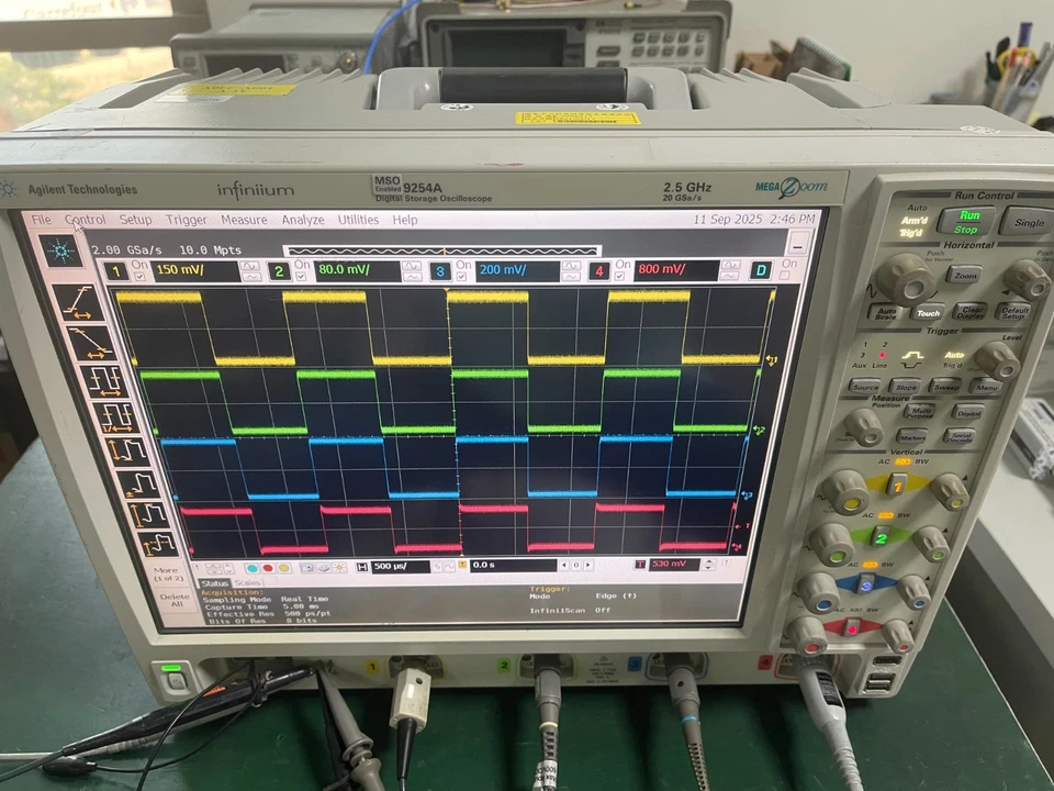 Agilent Infiniium MSO9254A Mixed Signal Oscilloscope 2.5 GHz, 20 GSa/s _0107 - Image 3 of 4