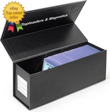 Top Loaders Storage Box for Trading Cards, Vertical Magnetic Closure Sports Card
