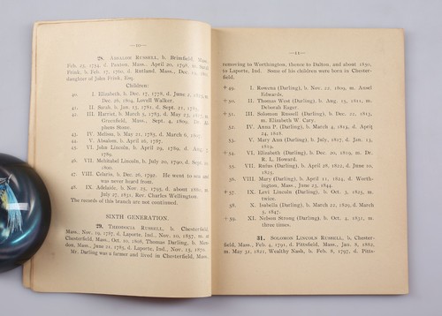 Genealogy Descendants of William Russell 1640-1900 Private Booklet Massachusetts - Picture 4 of 11