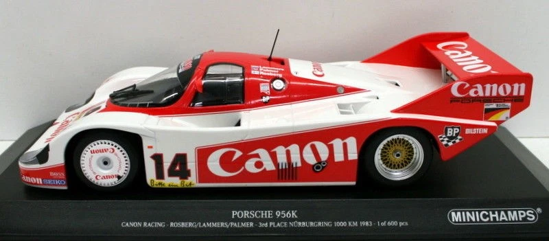 Minichamps 1/18 Diecast 155 836614 Porsche 956K Canon Racing Nurburgring '83 #14 - Image 3 of 4