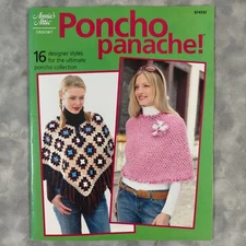 Women’s Poncho Panache Crochet Pattern Book Annie’s Attic 16 Designs 874532