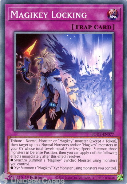 BODE-EN077 Magikey Locking : Common : 1st Edition Mint YuGiOh Card