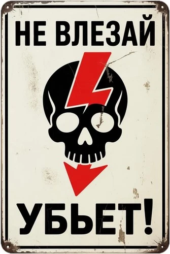 Danger High Voltage Tin Metal Signs Home Décor Vintage Skull Electricity for Gar