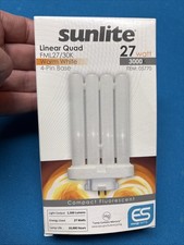SUNLITE FML 27W 3000K Warm White Quad Tube GX10Q-4 4Pin Base Fluorescent Bulb