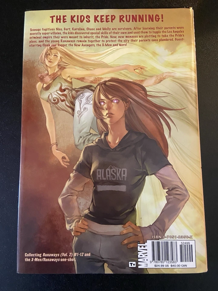 Runaways Volume 2 Hardcover Graphic Novel by Brian K Vaughan (2006, Marvel) - Image 2 of 2