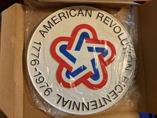 New Old Stock 14” Round Bicentennial Plaque 