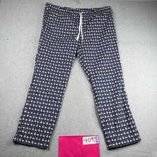 Vineyard Vines Lounge Pants Navy Blue Christmas Whale Tree Snow Draw String Mens