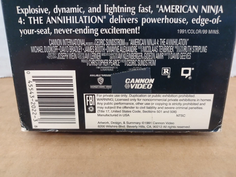 American Ninja 4 - The Annihilation (VHS, 1991) - Image 3 of 4