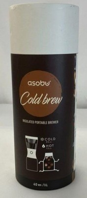 Asobu Portable Cold Brew Coffee Maker, 40oz Insulated Stainless Steel Brewer