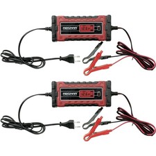 SET 2x Absaar Erhaltungs-Ladegerät 6V 12V LED Auto Motorrad Batterie-Ladegerät 