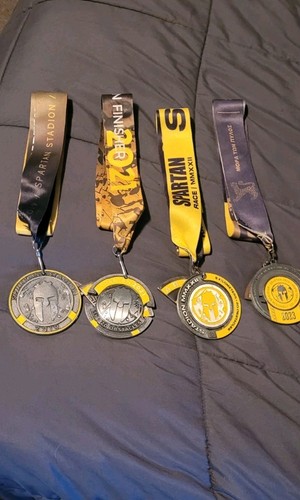 Spartan Race Medal Lot of 4 (2019-2023) Stadion Series + Wedges / Trifecta...
