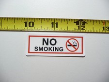 NO SMOKING RECTANGLE SMALL STICKER DECAL BUSINESS COMPANY POLICY BUILDING DOOR