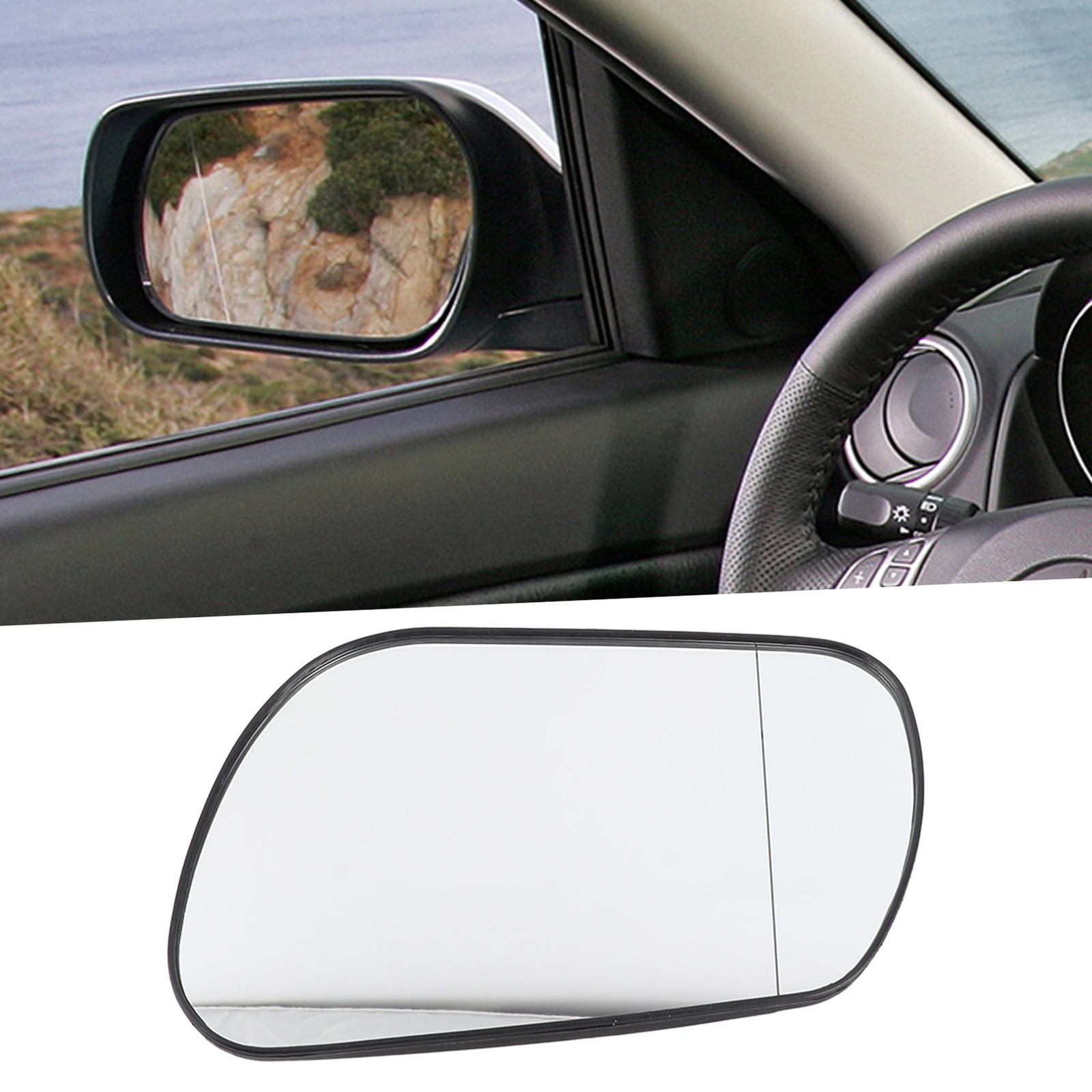 Door Heated Mirror Glass Defogging Defrosting Wing Mirror Glass For Automobiles