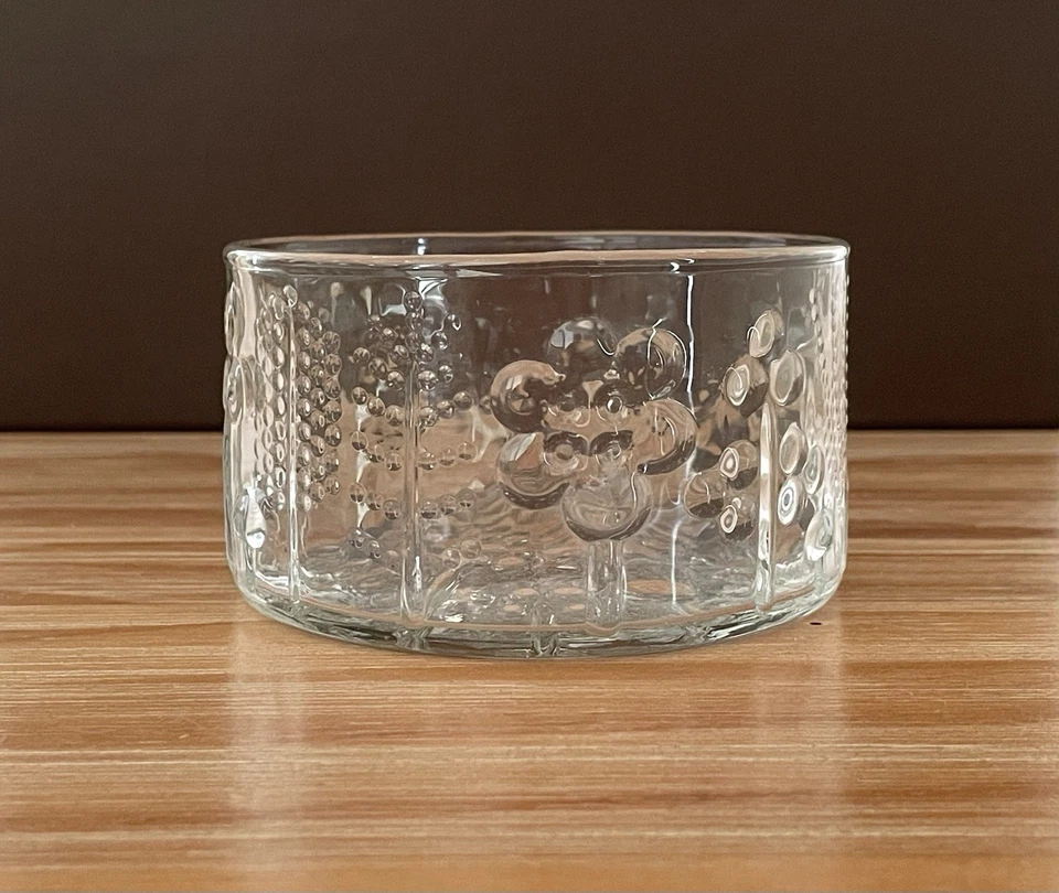 2 xVintage Iittala Finland Flora Clear Glass Bowl Designed by Oiva Toikka 10 cm - image 4 of 4