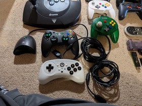 Lot Of Assorted Video Game Controllers (PC, Xbox, Dreamcast, N64...)