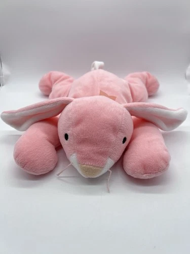 Vintage TY Beanie Babies Pillow Pals Carrots Pink Rabbit Bunny Plush 1996