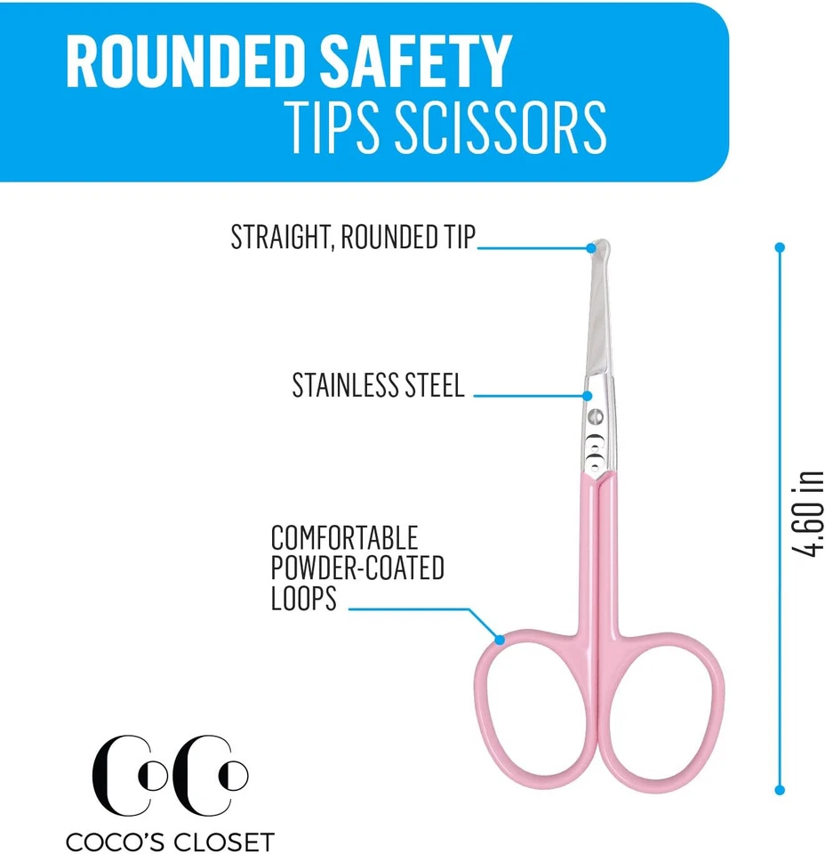 Tijeras de seguridad para uñas de bebé punta de hoja redondeada - Tijeras de seguridad para bebés y niños pequeños - Foto 3 de 4