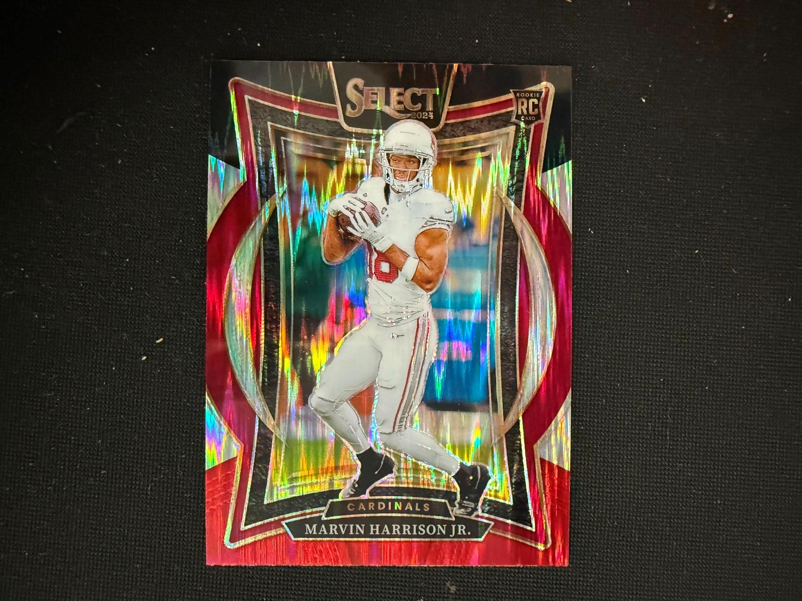 Marvin Harrison Jr 2024 Select Black & Red Shock Prizm Concourse Rookie RC D56