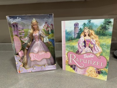 Mattel Barbie Rapunzel Doll with Musical Hairbrush 2001 Sealed NRFB With Book