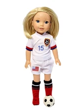Soccer Uniform 14.5" Wellie Wisher American Girl Doll Clothing