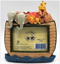 Jim Shore Designs Noah's Ark Picture Frame Nursery Baby Photo Frame 1994- NEW