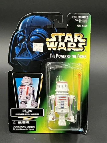 Star Wars Power of The Force R5-D4 Action Figure Green Card Kenner 1996