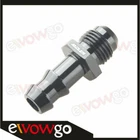 AN-6 AN6 Male To 10mm Barb Fittings Fuel Push On Hose Adapter Straight Black