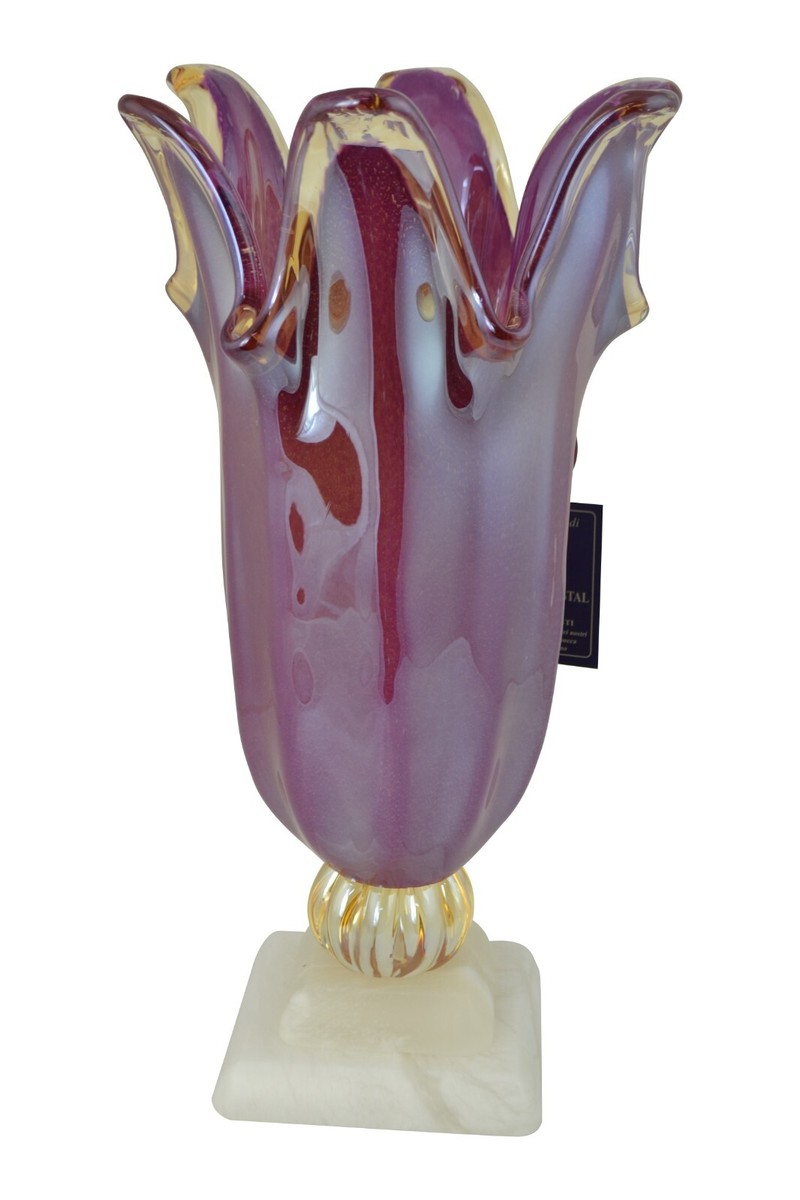 工芸品 Murano Glass Vase (Purple) 17