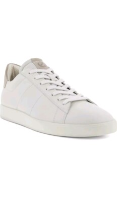 ECCO Men's Street Lite Retro Sneaker White Gravel Shoes EU 47 Size 13 - 13.5 US
