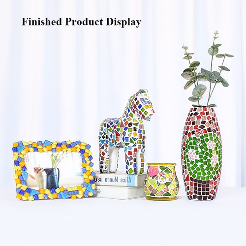200g Couleur Teinté Acrylique Verre Mosaïque Vitrifiée Mini Vrac Tuile DIY Tissu - Afbeelding 12 van 79