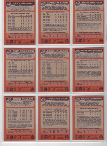 1988-89 O-PEE-CHEE JEU COMPLET 264 CARTES 88-89 NRMINT+ OR BETTER 60459 - Photo 6 sur 8