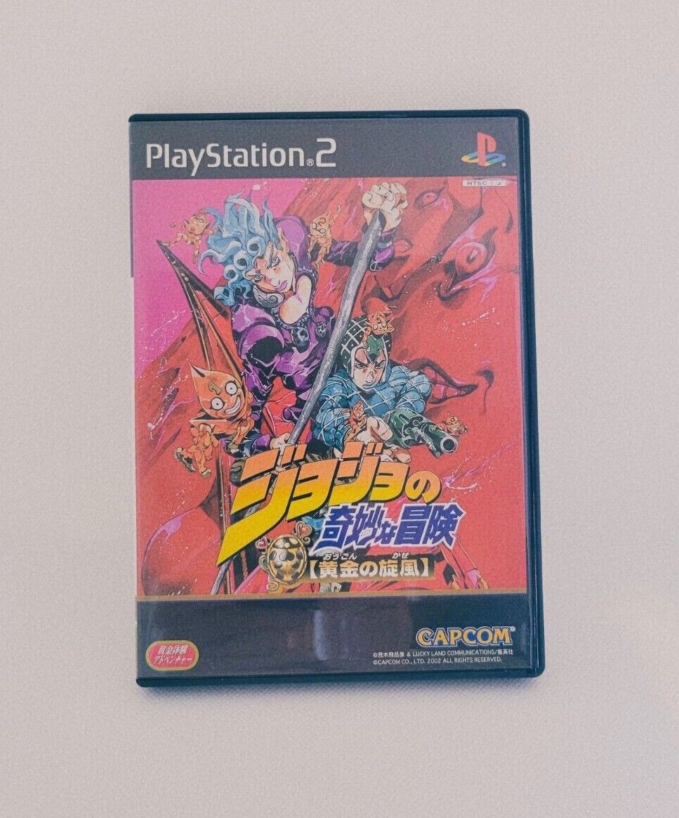 PS2 Jojo's Bizzare Adventure Phantom Blood & Ougon no Kaze 2 game set Japan