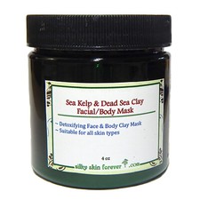 Dead Sea Clay  Sea Kelp Facial Body Mask Detoxifying Mud Pore Cleansing  Brush