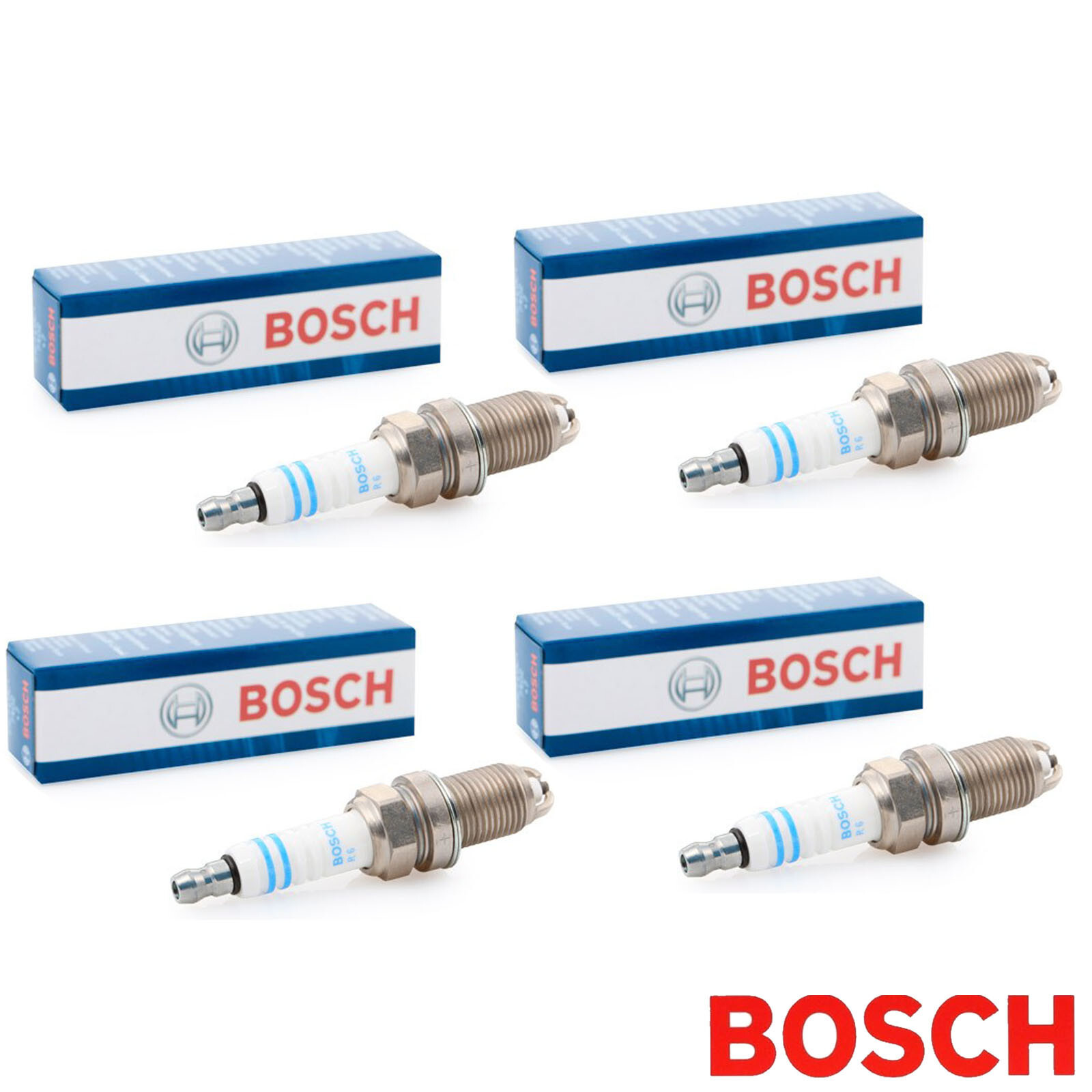 BOSCH FR7LDC SPARK PLUGS x4 0 242 235 668 19MM REACH 16MM HEX VW AUDI SEAT SKODA