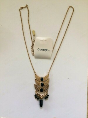 アクセサリー ROCK NX560 DESIGNER INSPIRED GOLD TONE METAL GEMSTONE CHAIN NECKLACE | eBay