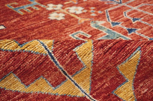 5 x 6 ft Red Gabbeh Tribal Afghan Hand Knotted Veg dye Wool Area Rug - Picture 10 of 17