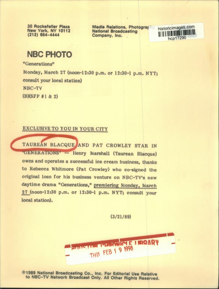 1989 Press Photo Taurean Blacque, Pat Crowley at ice cream cart