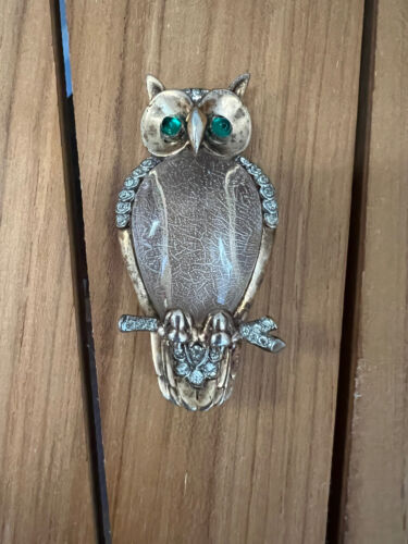 Rare Iconic Sterling TRIFARI Alfred Philippe Jelly Belly Owl Brooch - Picture 1 of 19