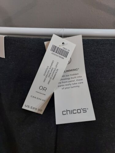 Pantaloni alla caviglia Chico's So Slimming Juliet grigio nuovi con etichette😊 taglia 0R/4R SPEDIZIONE VELOCE 😊 - Foto 5 di 7
