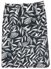 SK18166- TOMMY BAHAMA Womens 100 Silk Straight Pencil Skirt Leaves Pine Cone 12