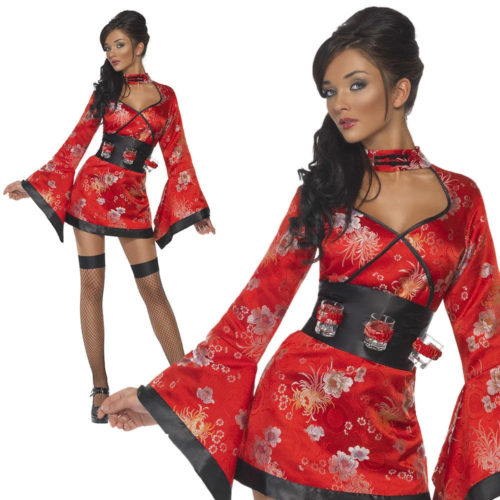 Vodka Geisha Girl Costume Sexy Ladies Fancy Dress Japanese Outfit New - Picture 1 of 4