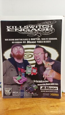 KILLSWITCH ENGAGE MAXON GUITAR PEDALS 2007  PRINT AD 11 X 8.  a2