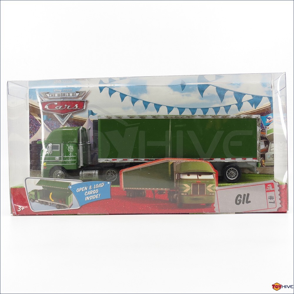 Disney Pixar World of Cars Gil Peterbuilt #7 truck and trailer set