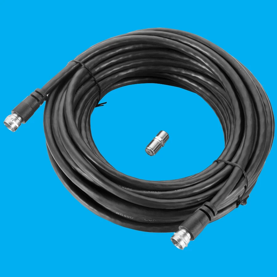 1x 10m Satellite Cable Male To Male & F Type Extension Coupler - Image 2 of 2