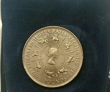 UK 5 Pounds 1993 Elizabeth II 40th Coronation Jubilee UNC Coin WCA MB1993