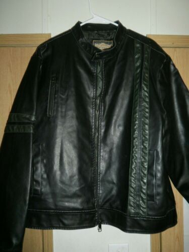 VINTAGE Arizona Jacket Mens L Large Black Faux Leather VINTAGE Arizona Jacket Mens L Large Black Faux Leather