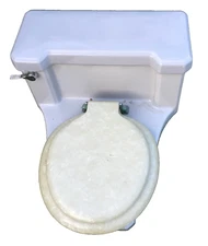 Vintage 1950s American Standard One Piece Toilet Lowboy Blue Gray Daydream ?