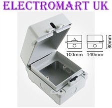 OUTDOOR WATERPROOF GARDEN 1 GANG SINGLE SOCKET BOX ENCLOSURE IP65 LOCKABLE