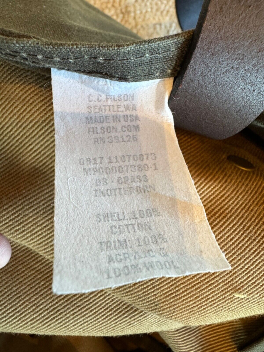 New Unused USA MADE Filson Heritage Sportsman Tan and Otter Green